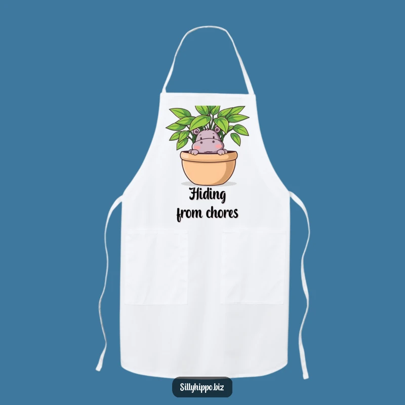 Funny Hippo Plant Apron: Kitchen Playfulness, Perfect Funny Gift