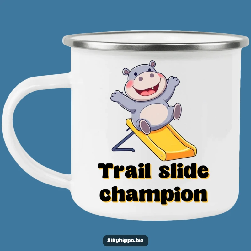 Funny Hippo Office Slide Camping Mug: Adventure and Laughter Outdoors