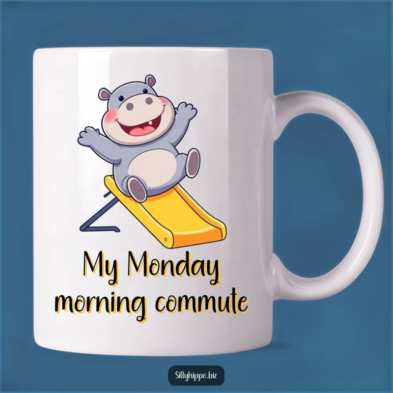 Funny Giggling Hippo Office Slide Mug: A Hilarious Gift for Coworkers