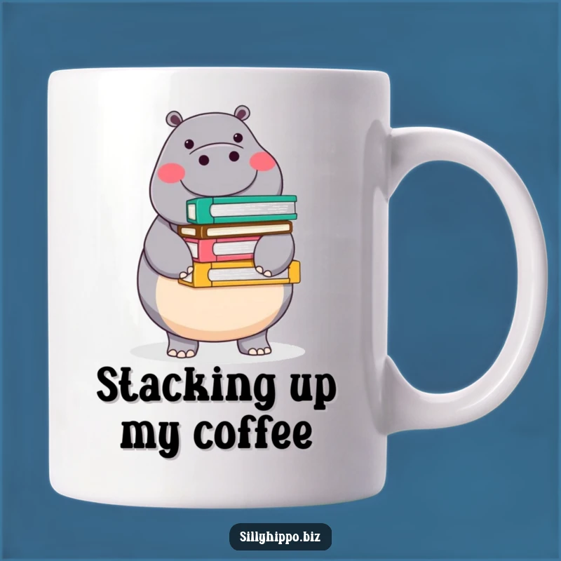 Funny Round Hippo Mug: Balanced Folders for a Hilarious Office Gift