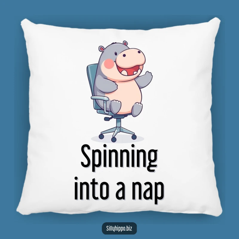 Funny Spinning Hippo Pillow - Cozy & Hilarious Accent