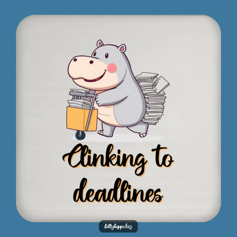 Funny Hippo Paper Coasters: Protect Surfaces from Chaos, A Handy Funny Gift Set