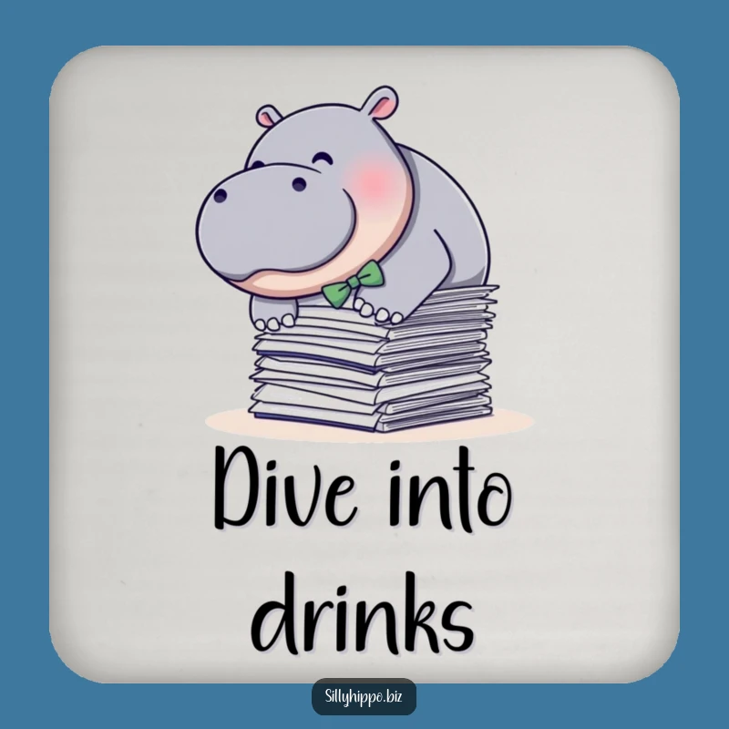 Funny Hippo Paper Dive Coasters: Hilarious Protection for Your Surfaces!