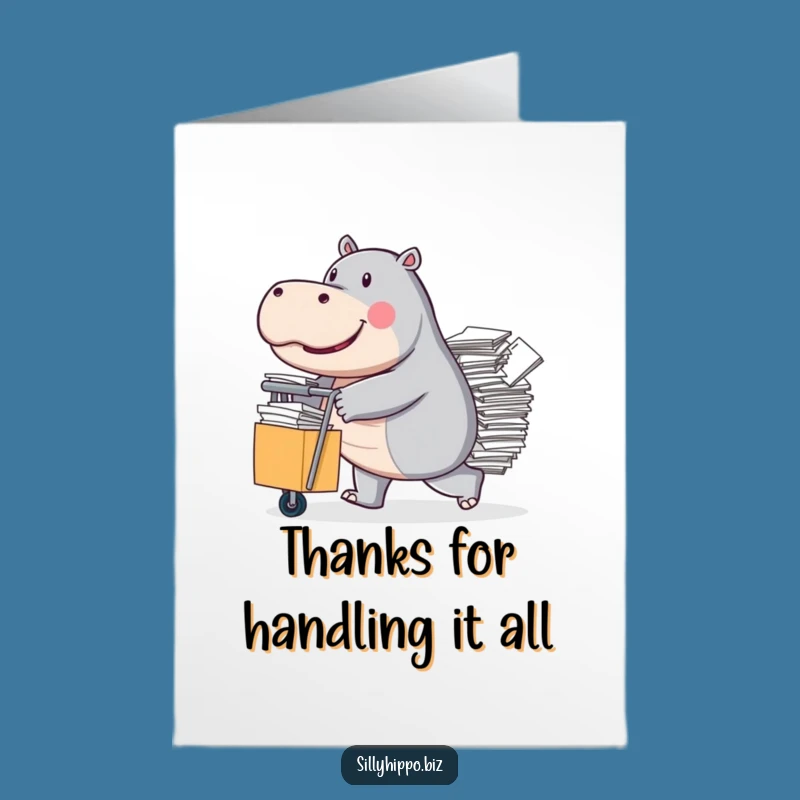 Free Printable Thank You Card: Hippo's Paper Trail of Thanks!