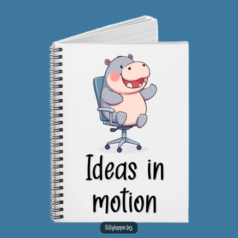 Funny Spinning Hippo Notebook - Jot Down Ideas Hilariously