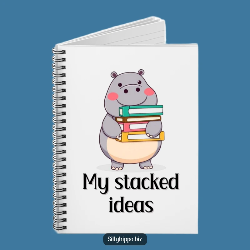 Funny Round Hippo Notebook: Jot Down Ideas with Balanced Clarity