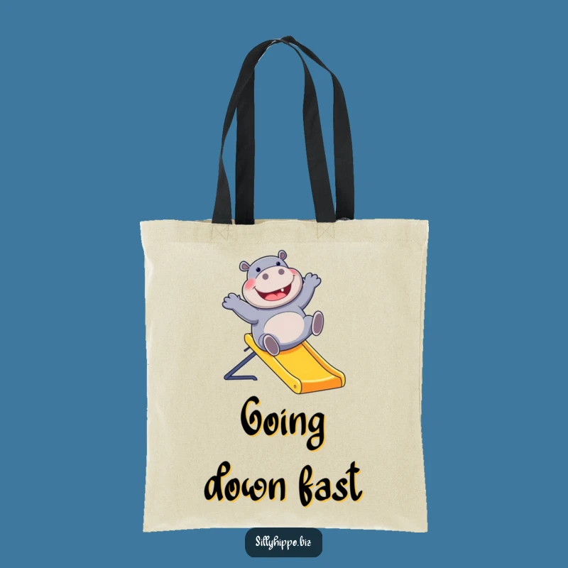 Funny Hippo Office Slide Tote Bag: Carry Your Laughs in Style